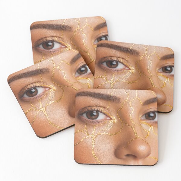 Item preview, kintsugi gilded face cracks designed and sold by psychoshadow.