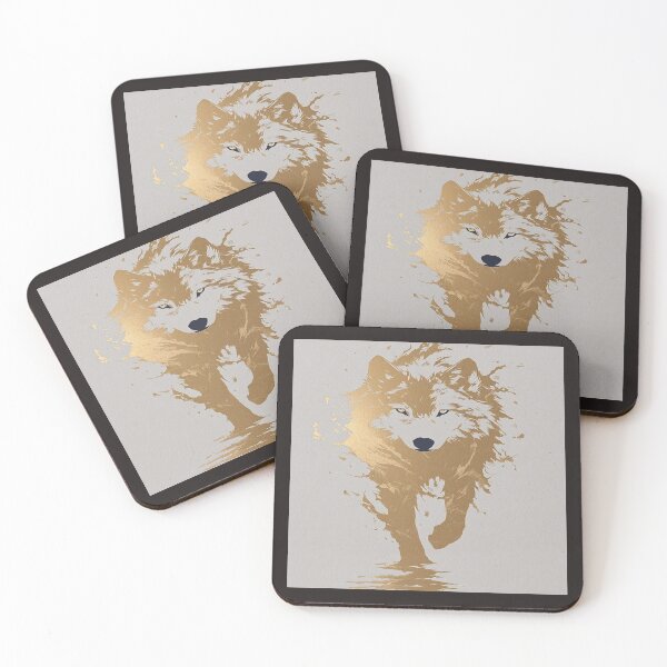 Item preview, Wild Wolf Golden Silhouette Artwork  designed and sold by NivyasArtistry.