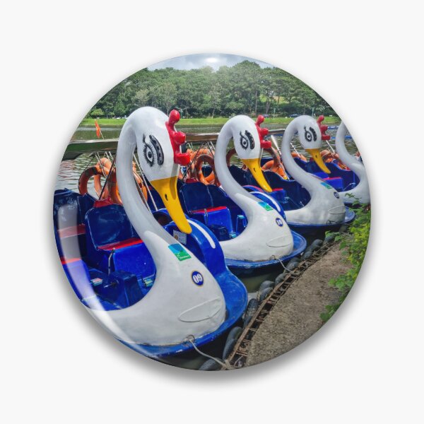 Item preview, Swan Paddle Boats Xuan Huong Lake, Da Lat - Romantic Vietnam | Highland Lake Art designed and sold by Ross.A.Campbell.