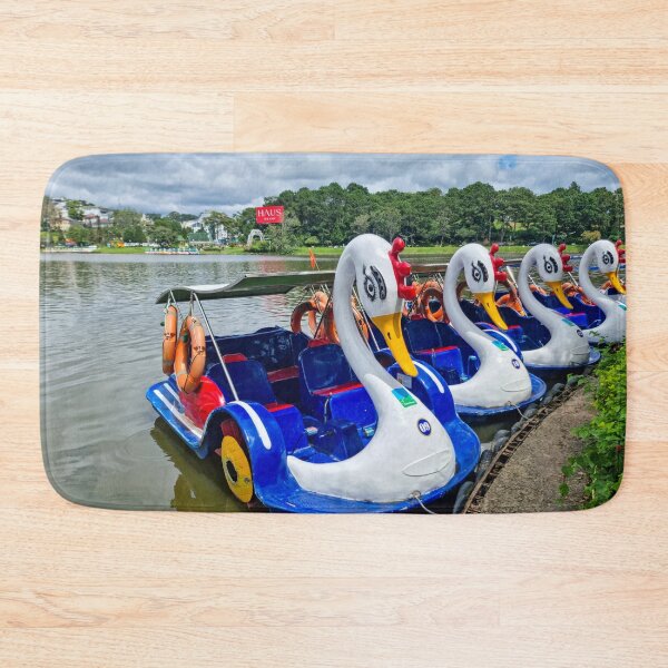 Item preview, Swan Paddle Boats Xuan Huong Lake, Da Lat - Romantic Vietnam | Highland Lake Art designed and sold by Ross.A.Campbell.