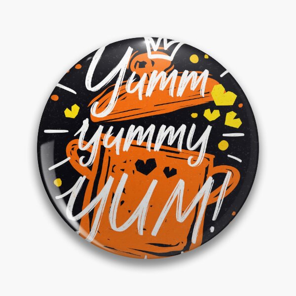 Item preview, Yumm Yummy Yum kitchen decor black background designed and sold by Bearlala.