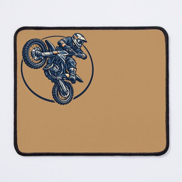 Item preview, Blue Dirt Bike Rider – Vintage Motocross designed and sold by SilentPowerArt.