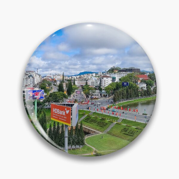 Item preview, Da Lat City Aerial View - The City of Eternal Spring | Vietnam Highland Skyline Art designed and sold by Ross.A.Campbell.