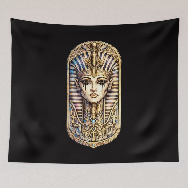 Item preview, Liquid Gold Pharaoh Mask – Ancient Egypt Tutankhamun  designed and sold by GulfSignature.