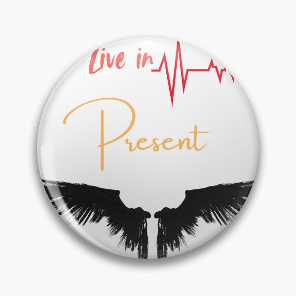 Item preview, Live in Present ,dark wings Tech Heartbeat Design designed and sold by sidhuscraft.