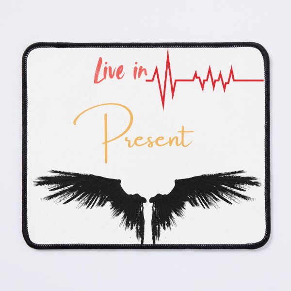 Item preview, Live in Present ,dark wings Tech Heartbeat Design designed and sold by sidhuscraft.