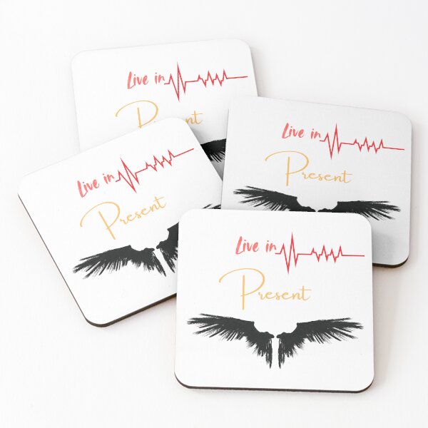Item preview, Live in Present ,dark wings Tech Heartbeat Design designed and sold by sidhuscraft.