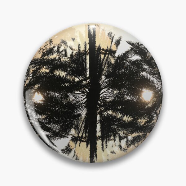 Item preview, A multiple exposure of palm trees captured from a low angle, where the layered silhouettes create a mirrored, symmetrical pattern against a warm, hazy sky. designed and sold by AbulailArt.