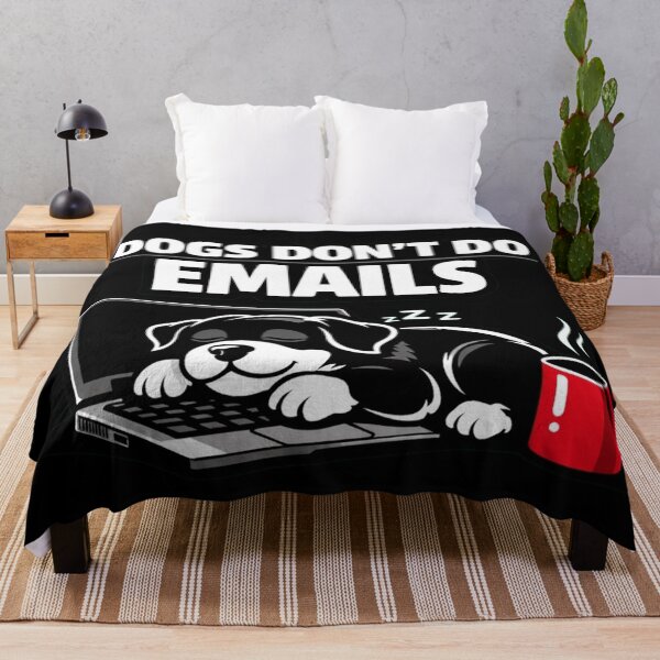 Item preview, Dogs Don’t Do Emails – Funny Dog Lover Minimalist T‑Shirt designed and sold by Timeless Junction.