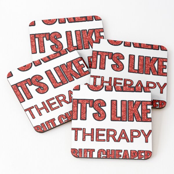 Item preview, Poker It'S Like Therapy But Cheaper And Better Red Rhinestone designed and sold by TheIconSmith.