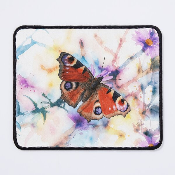 Item preview, Red Butterfly with Watercolor Background designed and sold by tomorrowsart.