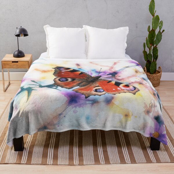 Item preview, Red Butterfly with Watercolor Background designed and sold by tomorrowsart.