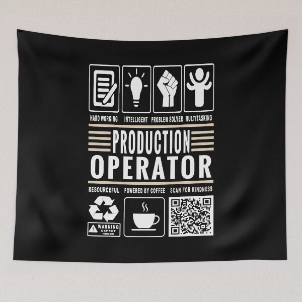 Item preview, Funny Production Operator Job Description Icons QR Code designed and sold by MerchMaxxing.