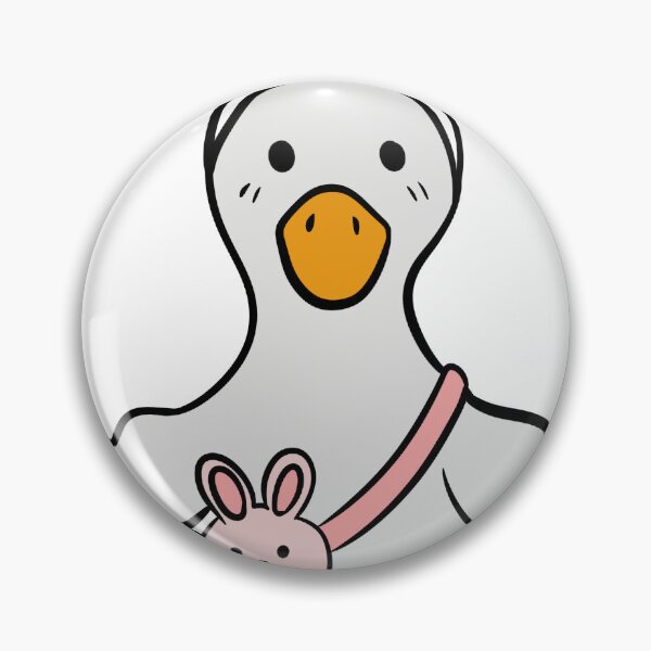 Item preview, Cute Kawaii Goose Wearing Bunny Ears and Rabbit Purse Sticker designed and sold by LYAN-STORE.