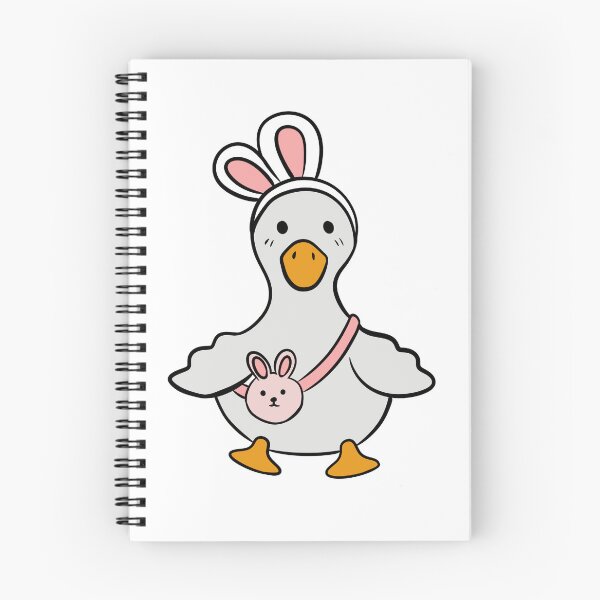 Item preview, Cute Kawaii Goose Wearing Bunny Ears and Rabbit Purse Sticker designed and sold by LYAN-STORE.