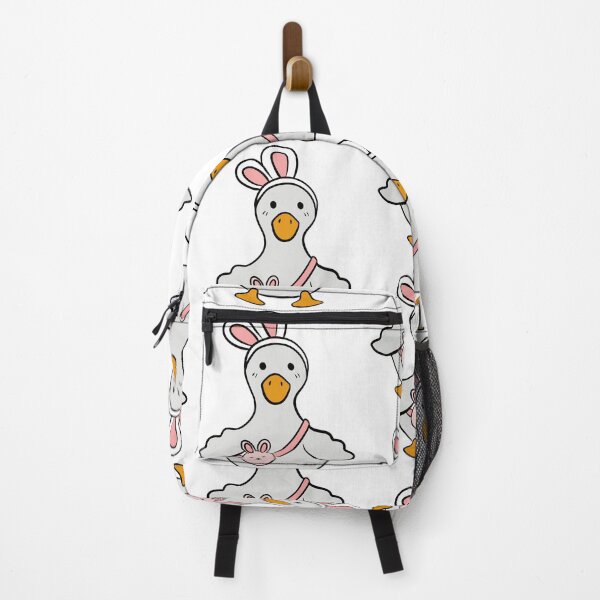 Item preview, Cute Kawaii Goose Wearing Bunny Ears and Rabbit Purse Sticker designed and sold by LYAN-STORE.