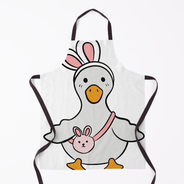 Item preview, Cute Kawaii Goose Wearing Bunny Ears and Rabbit Purse Sticker designed and sold by LYAN-STORE.
