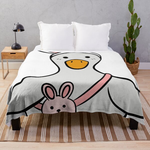 Item preview, Cute Kawaii Goose Wearing Bunny Ears and Rabbit Purse Sticker designed and sold by LYAN-STORE.