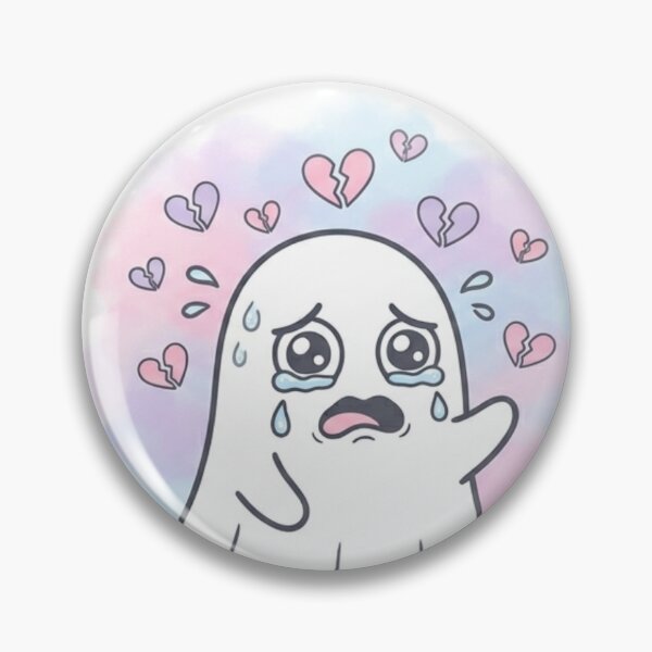 Item preview, Please Don’t Leave Me – Lonely Ghost Sticker designed and sold by Elviqus Shop.