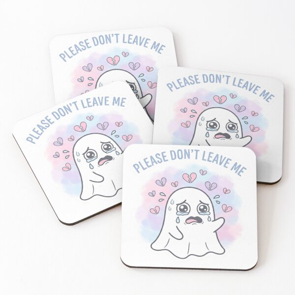 Item preview, Please Don’t Leave Me – Lonely Ghost Sticker designed and sold by Elviqus Shop.