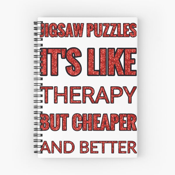 Item preview, Jigsaw Puzzles It'S Like Therapy But Cheaper And Better Red Rhinestone designed and sold by TheIconSmith.