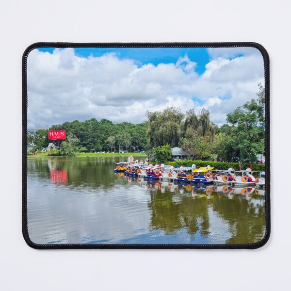 Item preview, Xuan Huong Lake, Da Lat, Vietnam - Emerald Heart | Serene Mountain Lake Reflection Art designed and sold by Ross.A.Campbell.