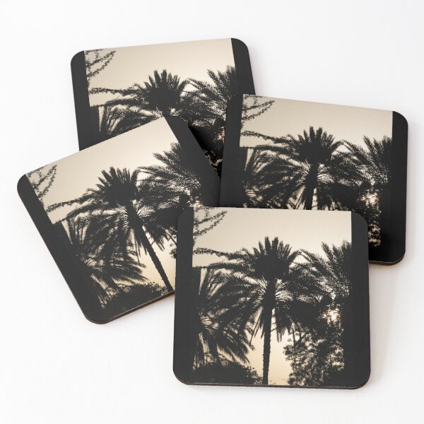 Item preview, Silhouette of Palm Trees Against a Soft Sunset Sky in the United Arab Emirates designed and sold by AbulailArt.
