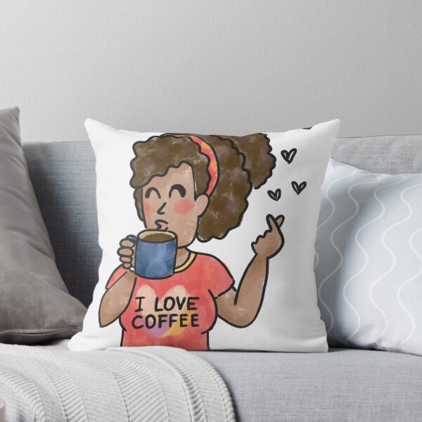 Item preview, Cute Coffee Lover Girl designed and sold by Lisa Rosa.