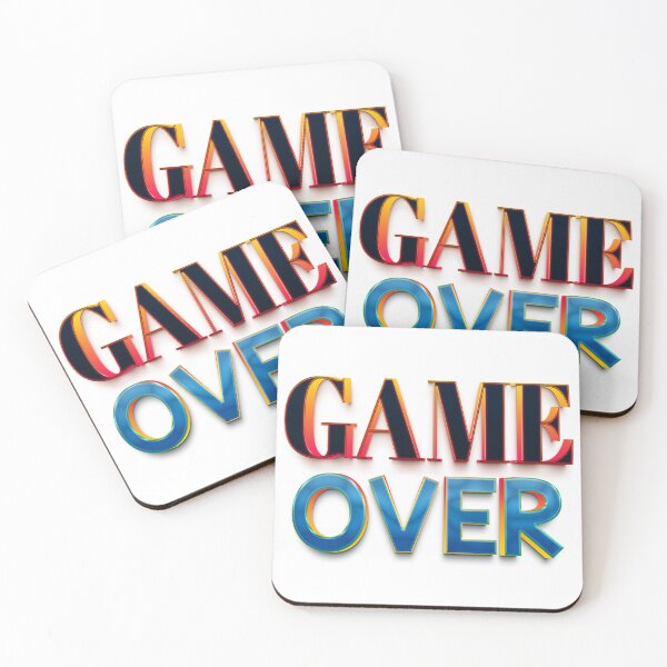 Item preview, Game Over 3D Metallic Retro Gaming Typography designed and sold by A-M-G-Shop.
