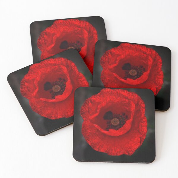 Item preview, Velvet Red Poppy | Dark Botanical Wall Art designed and sold by SilentBloomLab.