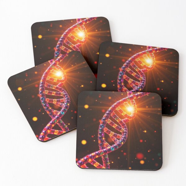 Item preview, Luminous DNA strand in space with bright orbs designed and sold by RAISC.