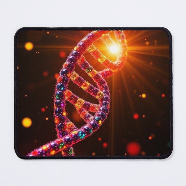 Item preview, Luminous DNA strand in space with bright orbs designed and sold by RAISC.