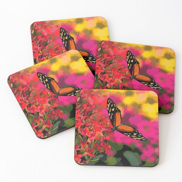 Item preview, Butterfly on Red Flowers designed and sold by tomorrowsart.