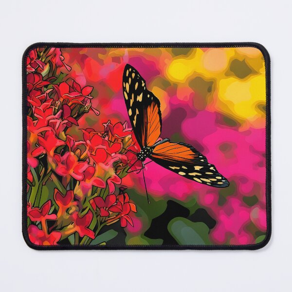 Item preview, Butterfly on Red Flowers designed and sold by tomorrowsart.