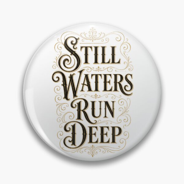 Item preview, Still Waters Run Deep Vintage Victorian Typography Tee Sticker Paddle Board Lake Gift designed and sold by sharifex.