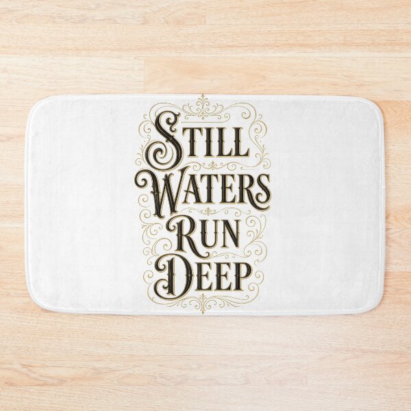 Item preview, Still Waters Run Deep Vintage Victorian Typography Tee Sticker Paddle Board Lake Gift designed and sold by sharifex.