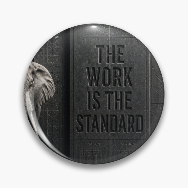 Item preview, Principal Engineer Work Is The Standard Elephant Blueprint Brutalist Art Print designed and sold by SavannaStrikes.