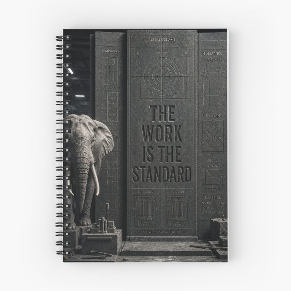 Item preview, Principal Engineer Work Is The Standard Elephant Blueprint Brutalist Art Print designed and sold by SavannaStrikes.