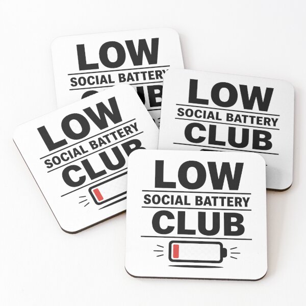 Item preview, Low Social Battery Club – Introvert Humor Design designed and sold by CLOUTKULT.