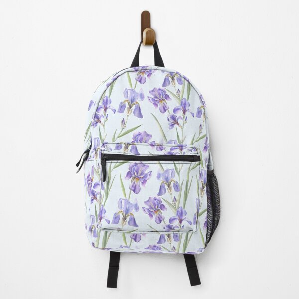 Item preview, Beautiful Irises on Sky-Blue designed and sold by Flowersforbear.