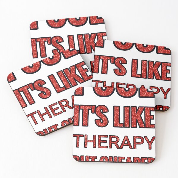 Item preview, Pool It'S Like Therapy But Cheaper And Better Red Rhinestone designed and sold by TheIconSmith.