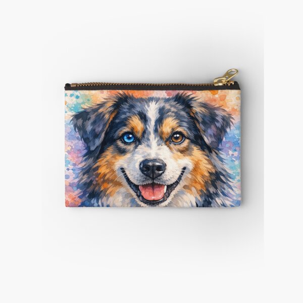 Item preview, Vibrant Australian Shepherd - Colorful Watercolor Dog Portrait designed and sold by myforestfog.