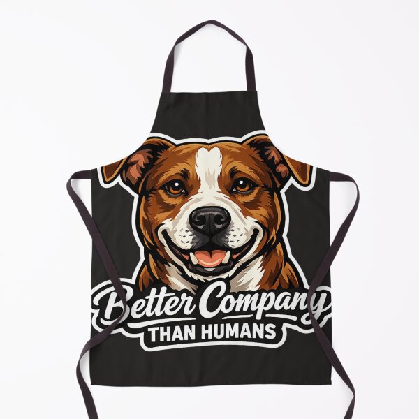 Item preview, Better Company Than Humans - Funny Pitbull Dog Art designed and sold by EchoPrint Co..
