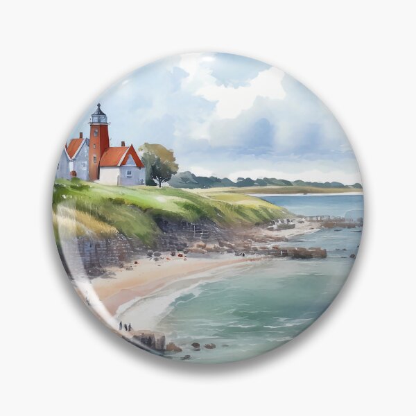 Item preview, Watercolor painting of the coast of Denmark designed and sold by PrintableTravel.