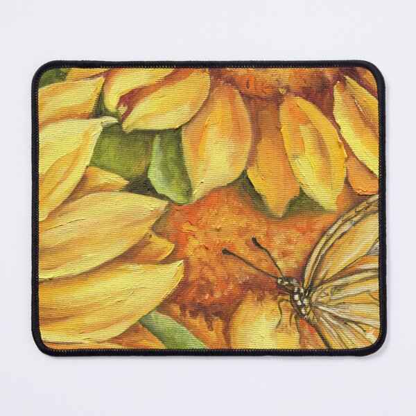 Item preview, Sunflower Design Hand Drawn Floral Butterfly designed and sold by AlisaArtDecor.
