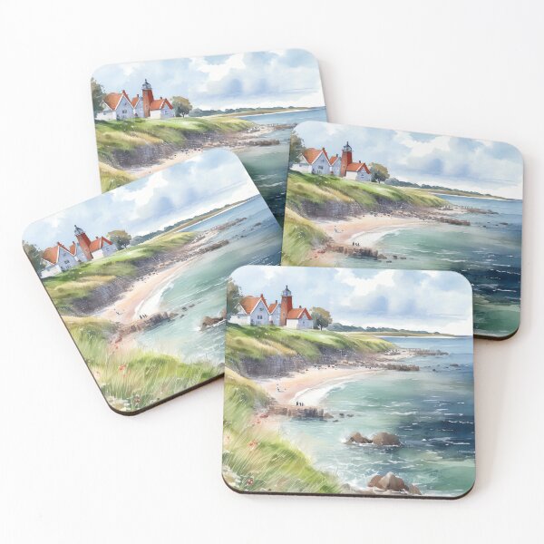 Item preview, Watercolor painting of the coast of Denmark designed and sold by PrintableTravel.