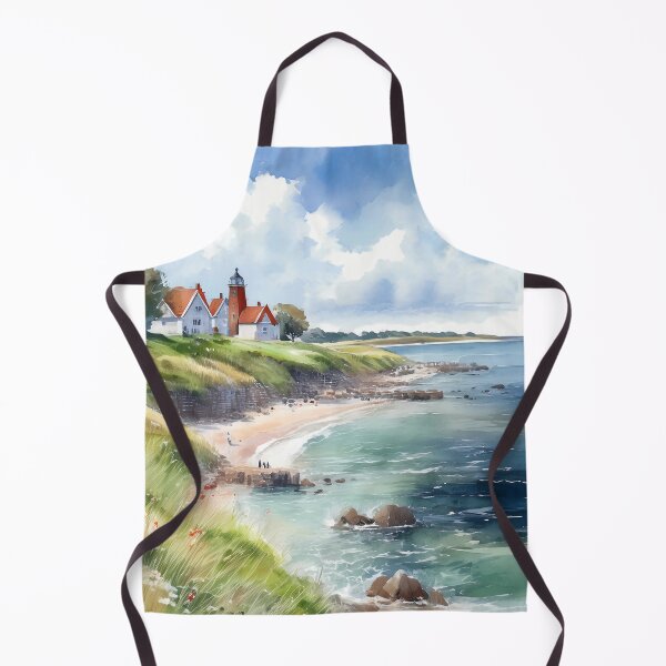 Item preview, Watercolor painting of the coast of Denmark designed and sold by PrintableTravel.