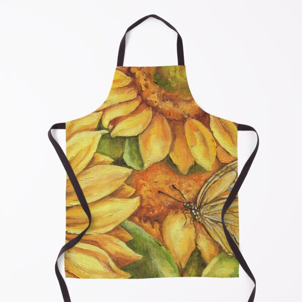 Item preview, Sunflower Design Hand Drawn Floral Butterfly designed and sold by AlisaArtDecor.