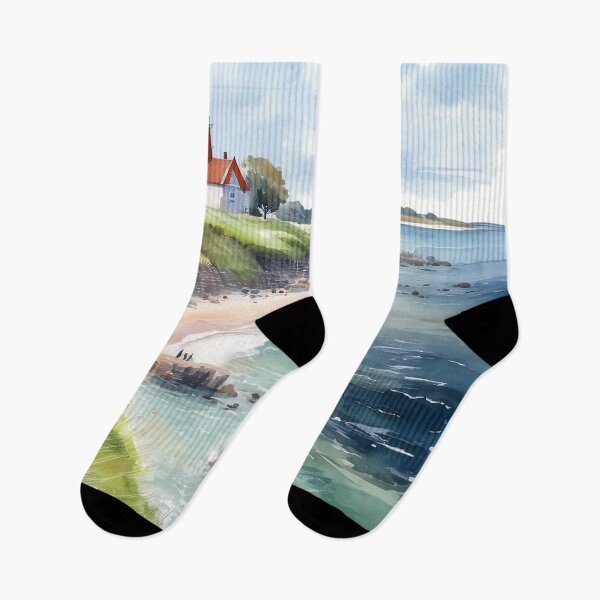 Item preview, Watercolor painting of the coast of Denmark designed and sold by PrintableTravel.