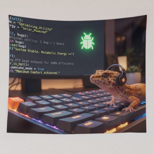 Item preview, Leopard Gecko Software Engineer at Work designed and sold by Omni Craft .